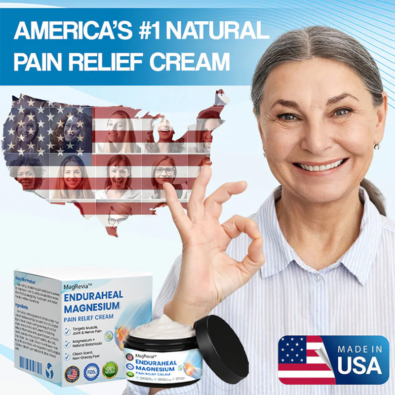 MagRevia™ EnduraHeal Magnesium Pain Relief Cream (Treats Arthritis, Neuropathy, Rheumatism, Sports Injuries & More)💪