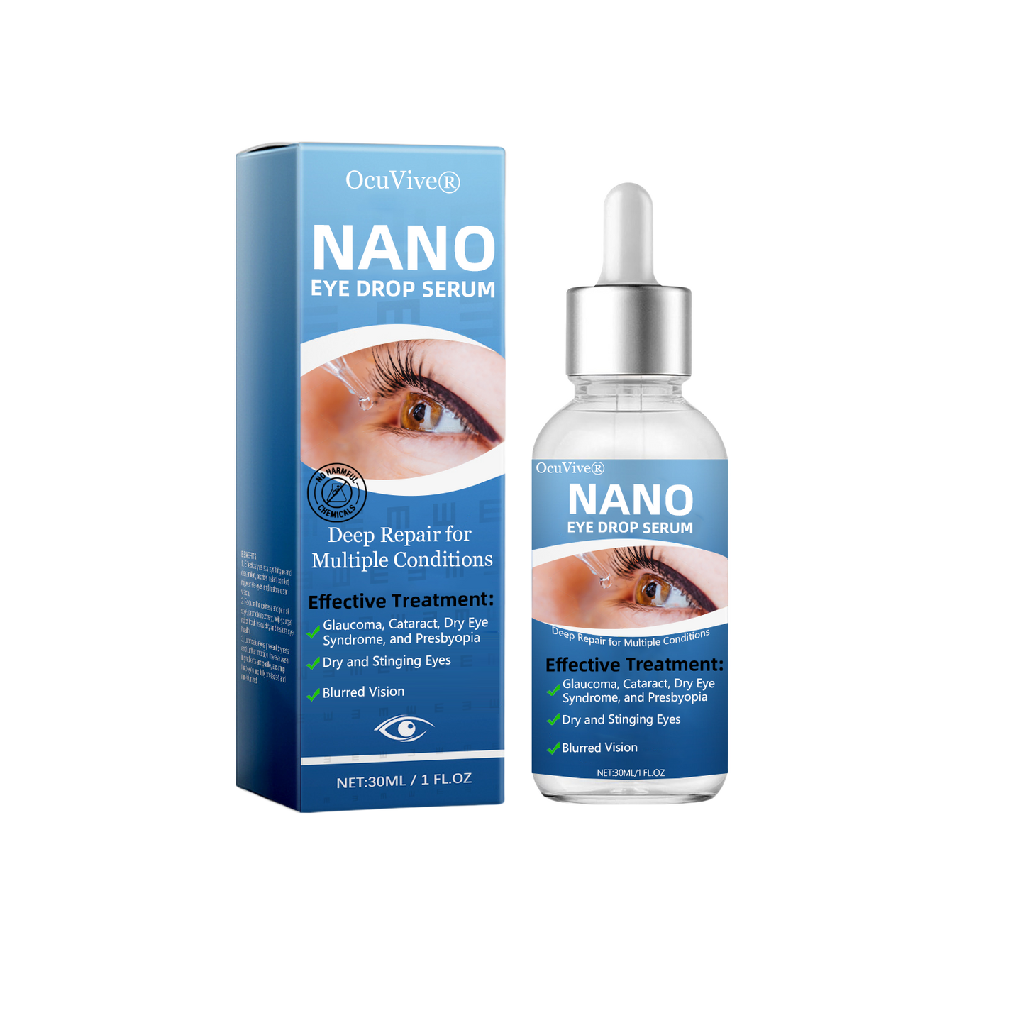 OcuVive® Nano Eye Drops Serum 👩‍⚕️ Ophthal mologists Recommended (Suitable for presbyopia, dry eye syndrome, glaucoma, cataracts and diabetic retinopathy) 🍀