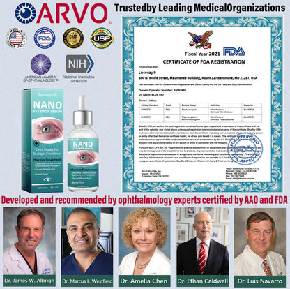 Lucenzy® Nano Eye Drops Serum 👩⚕️ Ophthalmologists Recommended (Perfect for Presbyopia, Dry Eye Syndrome, Glaucoma, Cataracts, and Diabetic Retinopathy) 🍃