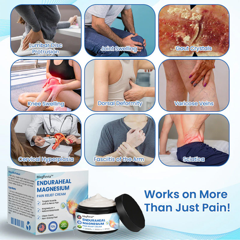 MagRevia™ EnduraHeal Magnesium Pain Relief Cream (Treats Arthritis, Neuropathy, Rheumatism, Sports Injuries & More)💪