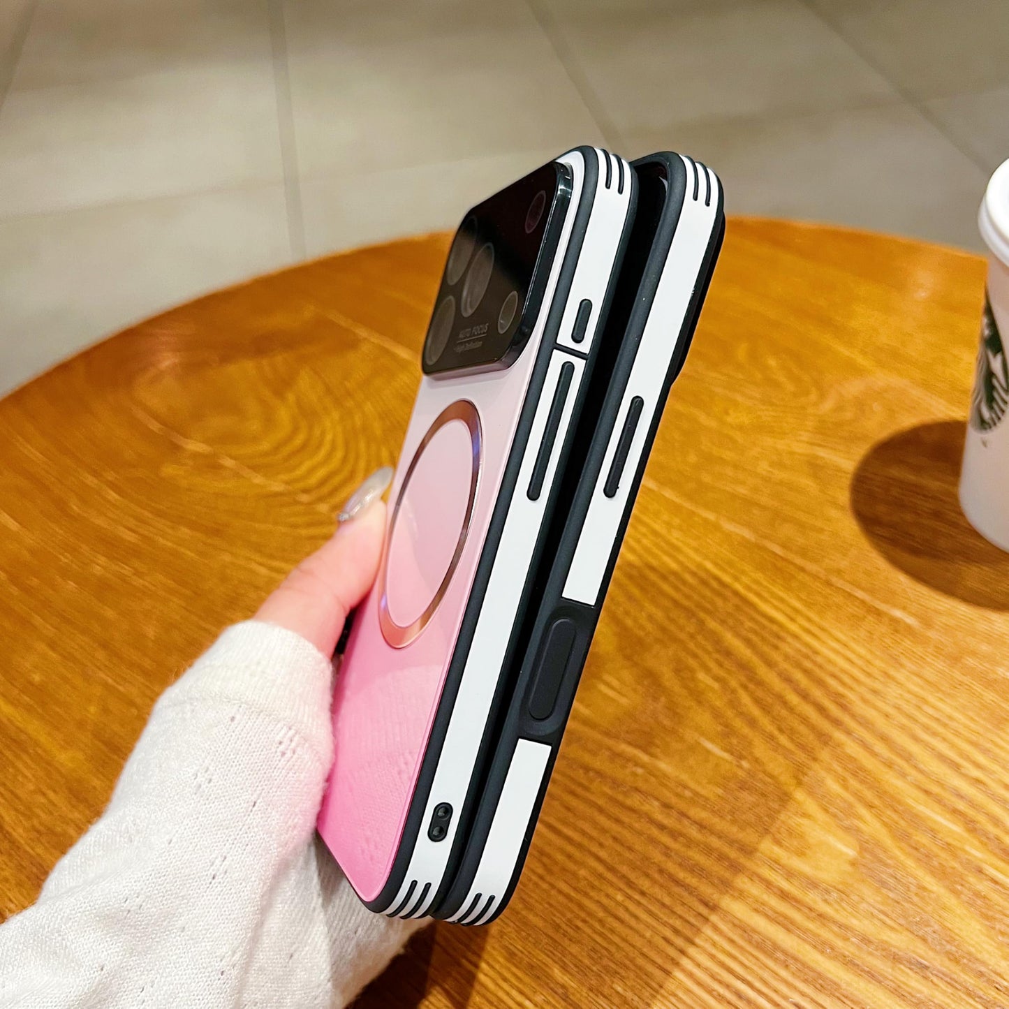 Gradient MagSafe Shockproof Glass Case For iPhone