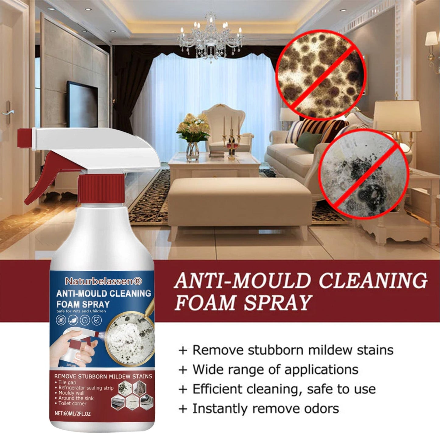 🌟Magic anti-mildew magic!🌟Anti-Mould Cleaning Foam Spray