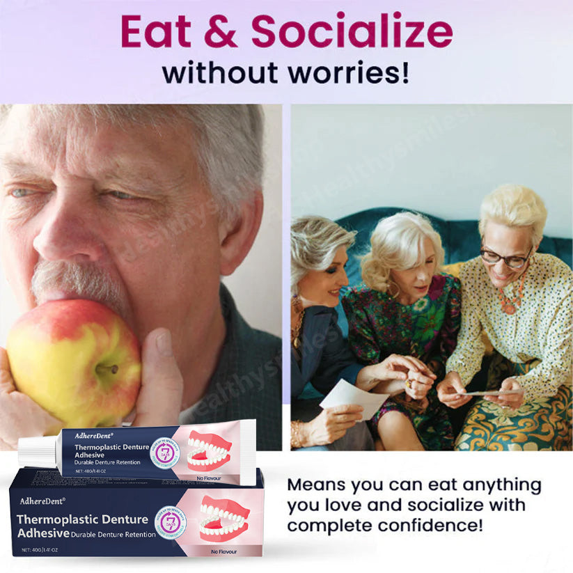 AdhereDent®  Thermoplastic Denture Adhesive ⏳ Durable Denture Retention⏳
