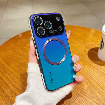 Gradient MagSafe Shockproof Glass Case For iPhone