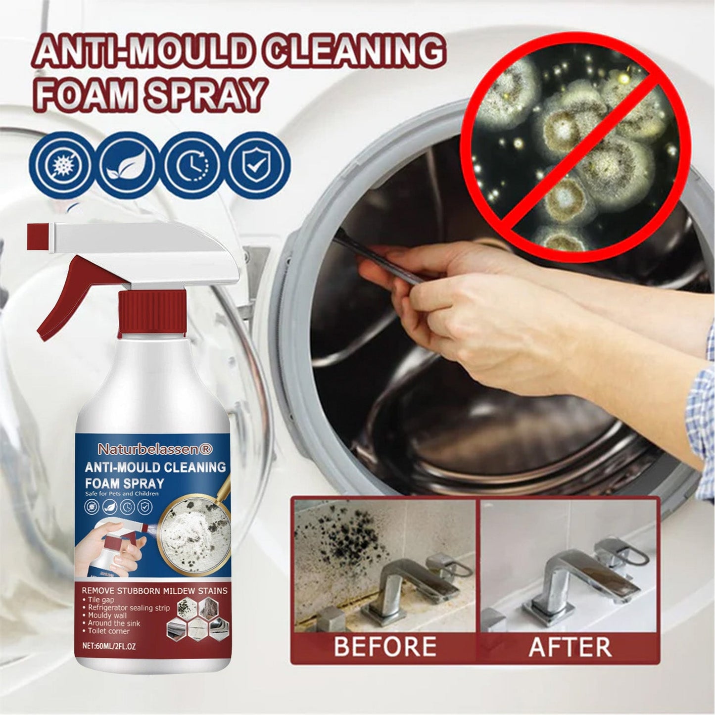 🌟Magic anti-mildew magic!🌟Anti-Mould Cleaning Foam Spray