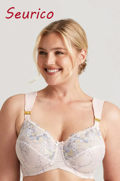 Seurico - (3 Stück)🥇Doppellagiger BH mit romantischer Stickerei