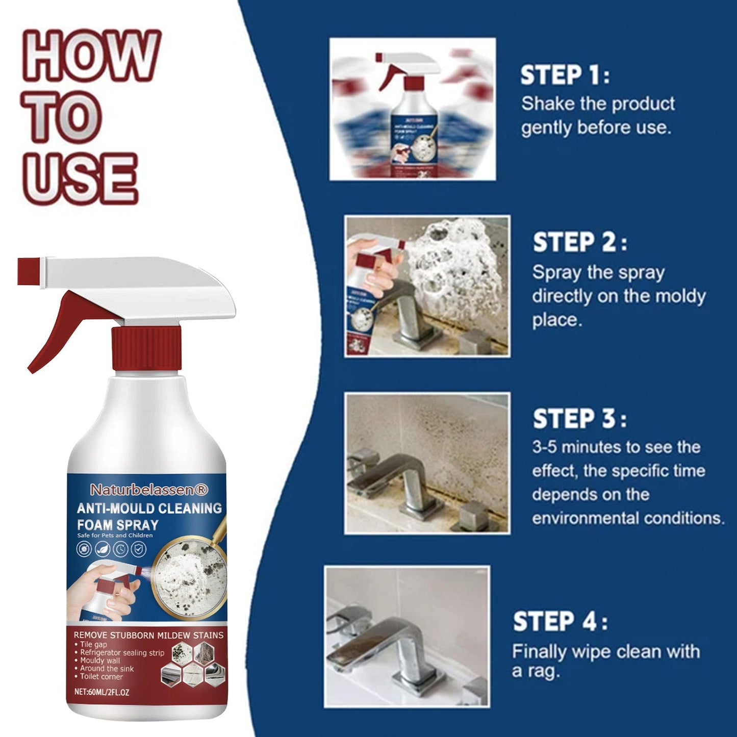 🌟Magic anti-mildew magic!🌟Anti-Mould Cleaning Foam Spray