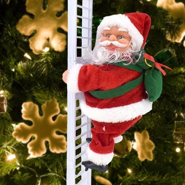 One Climbing Ladder Santa Claus Doll（White ladder）🎄